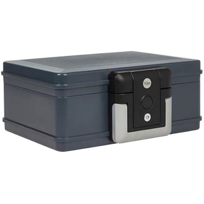 Coffre-fort ignifuge - yale - yale fire chest small - protection 30 minutes - poignée de transport - noir