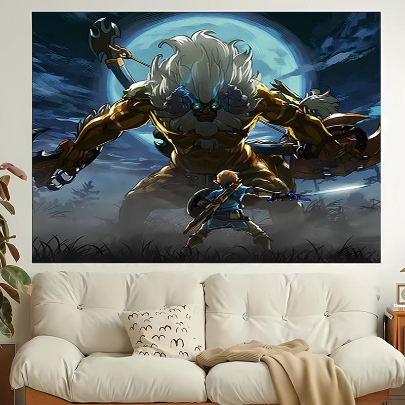 1pc Cartoon Z-Zeldas Tapestry, Living Room, Bedroom, Office, Party Decor, Ideal Festive Gift