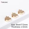 14K Gold Plated Brass Star/Crown/Apple/Heart Spacer Beads Loose Beads For Jewelry Making Supplies DIY Jewelry Accessories