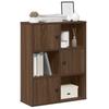 Shelf, Brown Oak, 60X24X76.5 Cm, Wood-Based Material