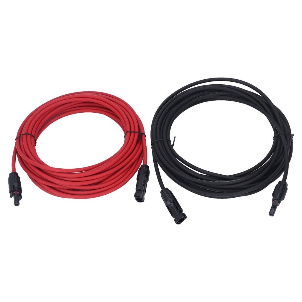 2pcs 12AWG 4mm2 Solar Panel Extension Cable Black Red Solar Adaptor Extension Cable with Female