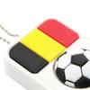 Football Clicker Fidget Toy with Ball Chain Stress Relief National Flag Football Decompression Button Keychain Pendant Backpack Charm Fans Gift