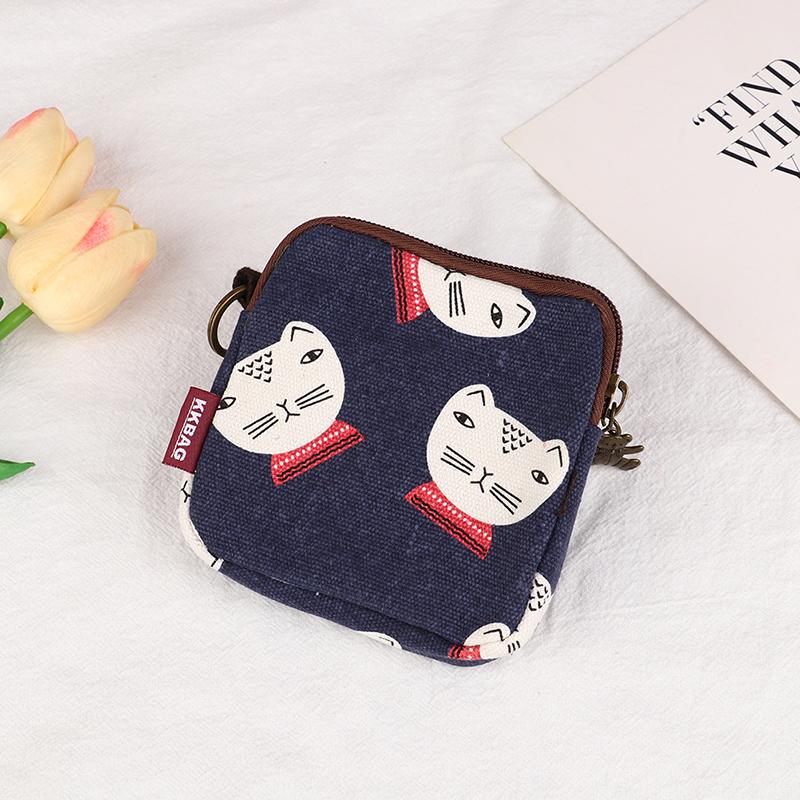 1Pc Retro Mini Bag Women Coin Purses Cute Cartoon Short Wallet Purse Card Bag