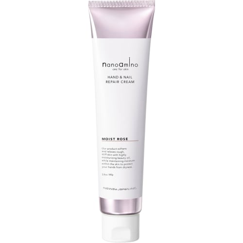 NANOAMINO Nano Amino Hand & Nail Repair Cream, Moist Rose, 80g, a Salon-exclusive Nail and Hand Cream for Hairdressers and Hairdressers. This Fermente