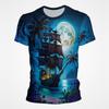 Segelboot Piratenschiff Grafik T-Shirts Herren 3D-Druck Kurzarm Tee Tops Lässig Herren Übergröße Streetwear T-Shirt Ropa Hombre