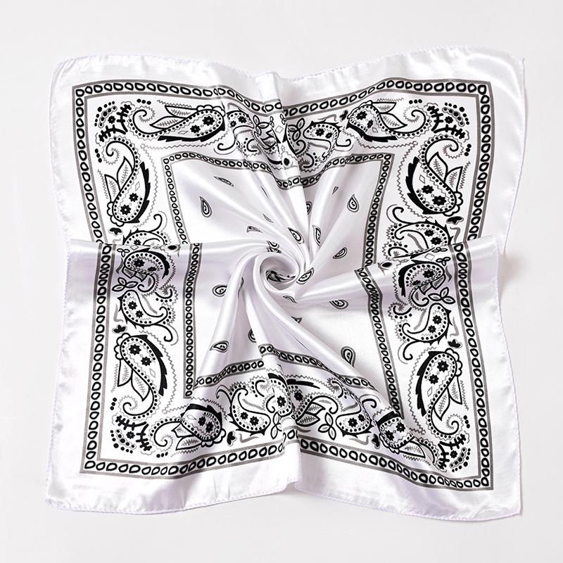 1Pc Square Elegant Bandana Fashionable Hijab Flight Attendants Women's Scarfs Polyester 50x50CM