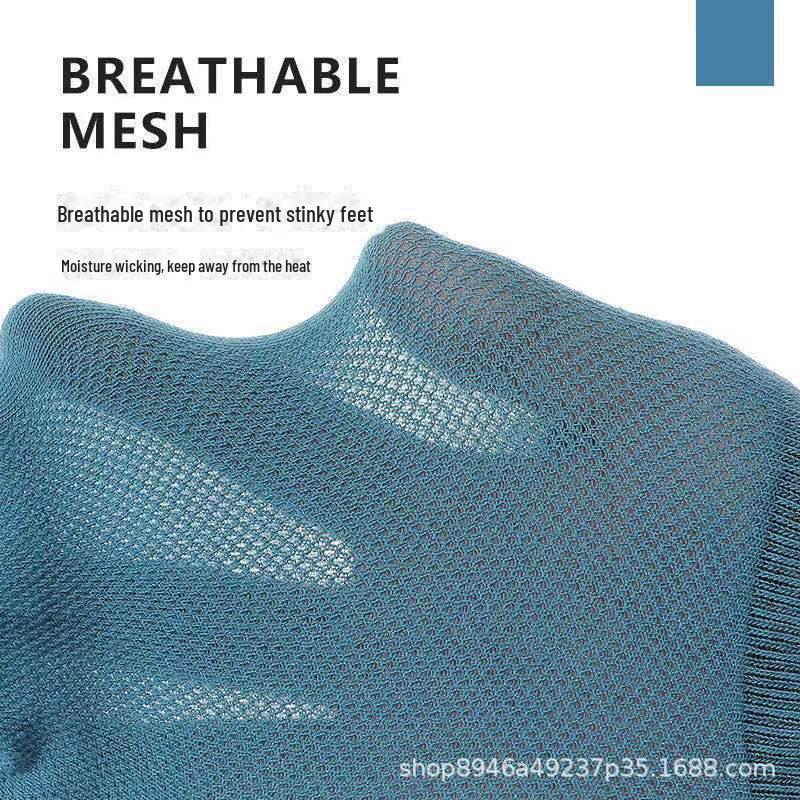 Men's Summer Cotton Short Socks - Breathable, Sweat-Absorbent Mesh Sports Socks