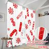 2pcs,2D Plane Printing Curtain Popular Candy Cane Swirl Lollipop Stars (2) Versatile Polyester Fabric (without Rod) Festive