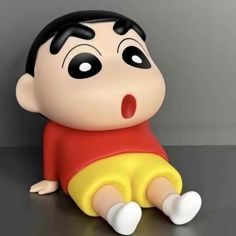 Crayon Shin-chan Lazy Phone Holder: Trendy Desktop Ornament & Anime Figure Model