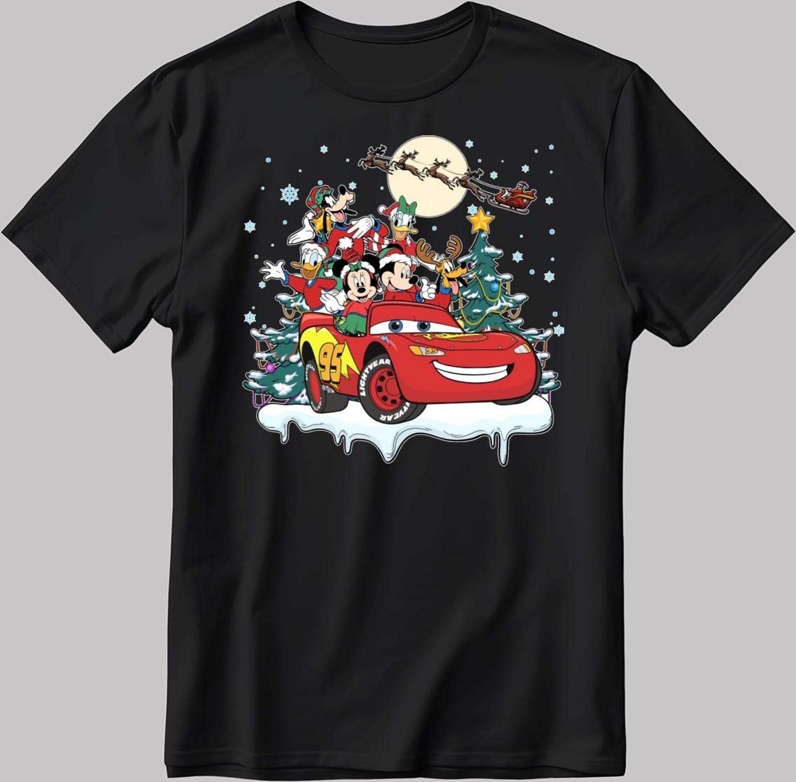 Christmas Lightning McQueen & Mickey Mouse T-Shirt KA96 2XL