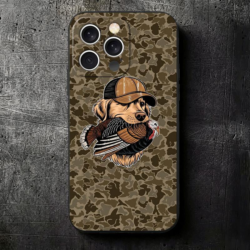Hunter Dog Hunting Soft Phone Case for iPhone 16 16E 17 Air 15 Pro Max 14 Plus 13 Mini 11 12 7 Black Cover Back Shell