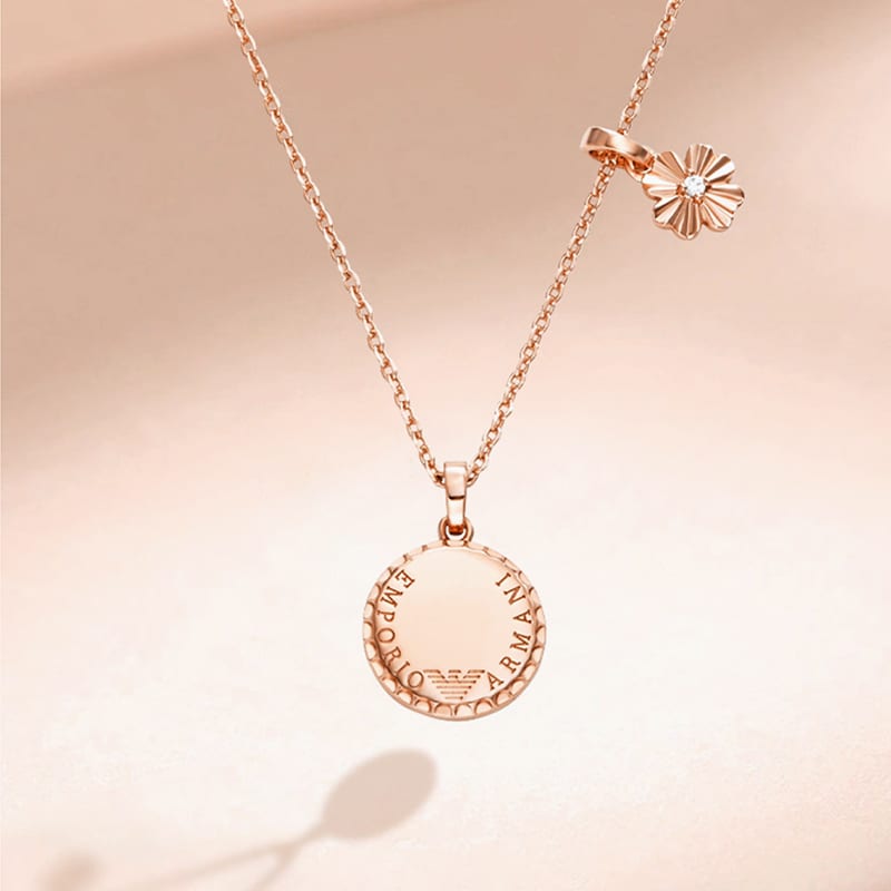 Emporio Armani Brass Necklaces Women's Rose Gold EGS3277221