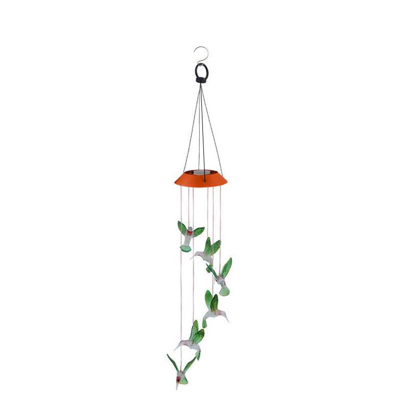 

Solar Powered Hummingbird Wind Chime Lamp, Courtyard Solar Wind Chime Lamp, Landscape Lamp, Courtyard Lamp зелёный