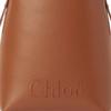 Chloe Sense Gesticktes Logo Verstellbarer Schultergurt Glänzendes Kalbsleder Tragetasche Einkaufstasche Umhängetasche Mini Damen Tote Braun CHC23-UP873I10-247