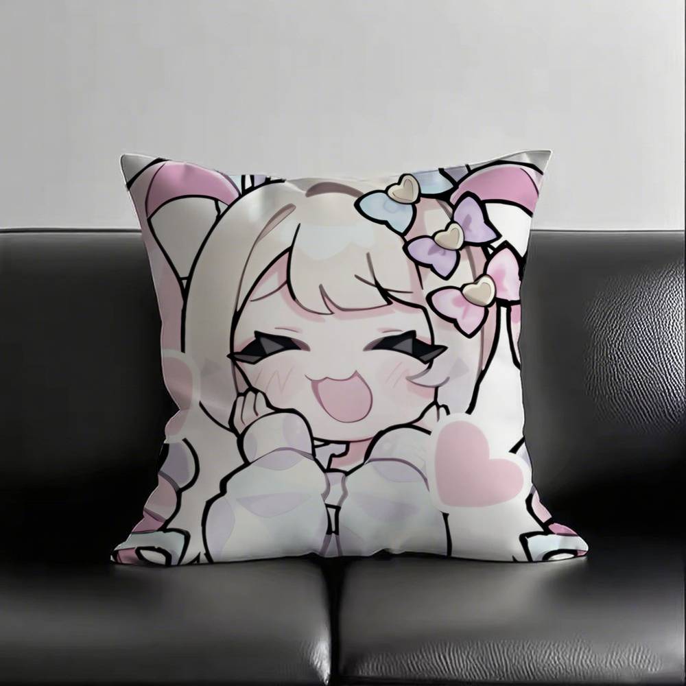 Cute Game Figure Kangel Pillow Case Square Bedroom Sofa Leisure Comfort Cushion Car Living Room Home Decoration