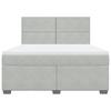 Box Spring Bed with Mattress Light Gray 180 x 200 cm Velvet