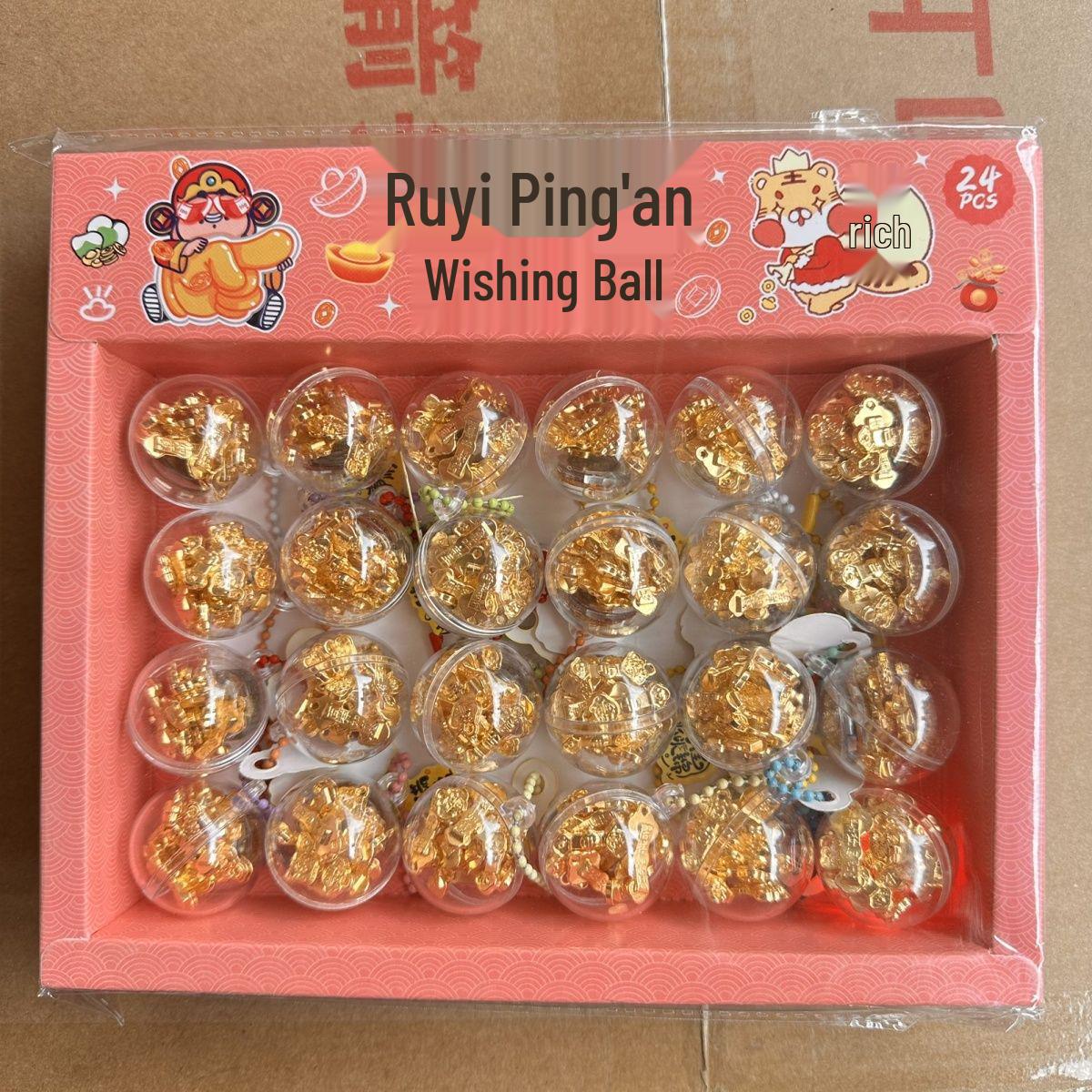 Golden Glow Ruyi Series Mini Backpack Keychain: Peace Wishing Toy Pendant