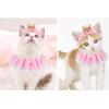 Birthday Pet Neckerchief Dog Cats Neck Wrap Birthday Costume Crown Studded Pompoms Dog Necktie