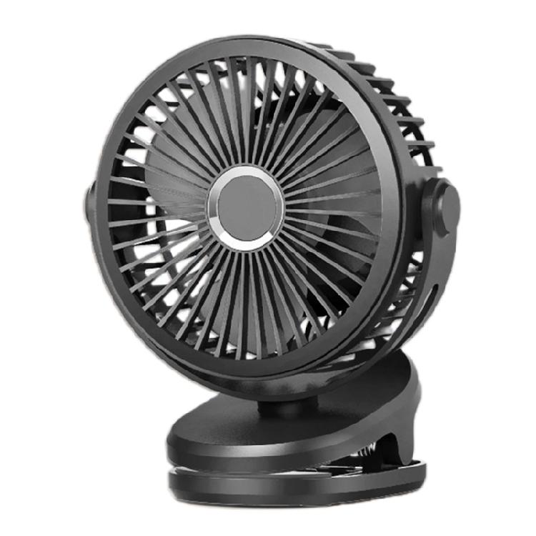 

Multifunctional Fast Air Circulating 5000mAh / 10000mAh USB Fan 6 Inch USB Clip on Fan for Library Bedroom Camping чёрный