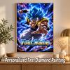 Gogeta Custom Name Diamond Painting Personalized 5D Full Drill DIY Diamond Art Home Decor