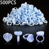 Wholesale 500Pcs Disposable Container Tools Lash Supplies Eyelash Glue Fan Cup Rings Holder Tattoo Pigment Eyelash Extension
