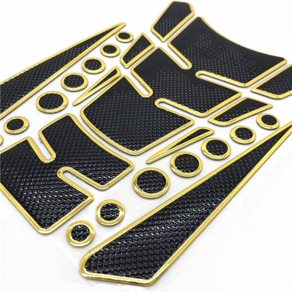 3D Fish Bone Decals Modification Accessories Motorcycle Fuel Tank Stickers Dots Multicolor Edge
