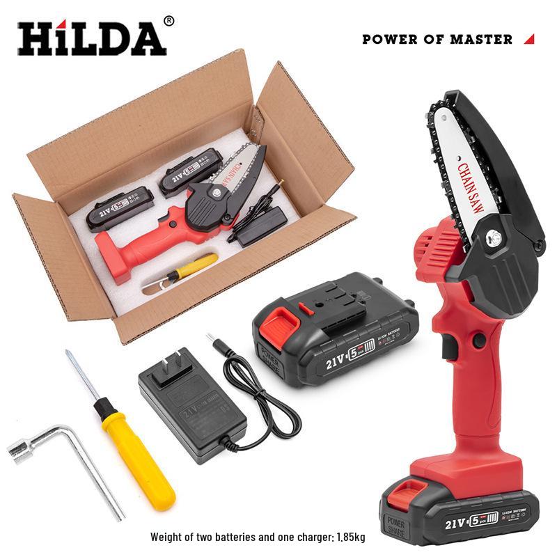 Rechargeable One-Handed Mini Electric Chainsaw for Woodworking and Gardening with Lithium Battery