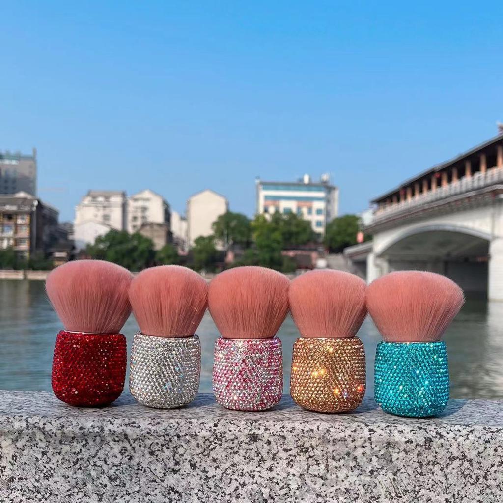 Diamond Loose Powder Brush Highlight Brush Creative Full Diamond Dust Brush Mushroom Head Beauty Nail Art Cleaning Brush