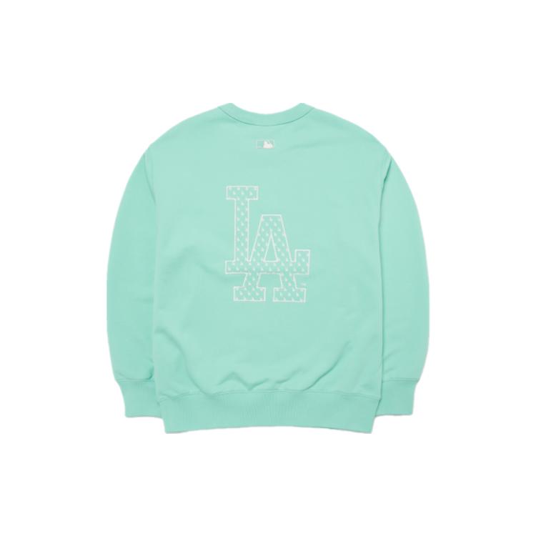 MLB Old Flower Sweatshirts Unisex Teal Crew Neck Moderate Regular 3AMTM0121-07MTL S