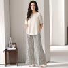 Modal pajamas women's summer short-sleeved trousers high-end casual can be worn outside cool ice silk loungewear thin suit