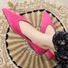 Fashion Women 0.5cm Low Heels Leisure Outside Flats Female Fashion Suede Surface Low Heels Lady Sexy Evening Party Slip On Flat Shoes