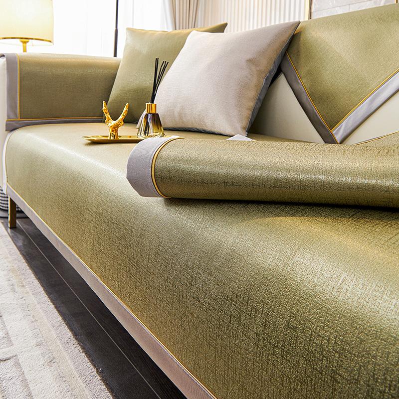 Light Coffee Modern Simple Four-Season Universal Non-Slip Sofa Cushion Cover Cover Towel  New Backrest Seat Cushion Summer
