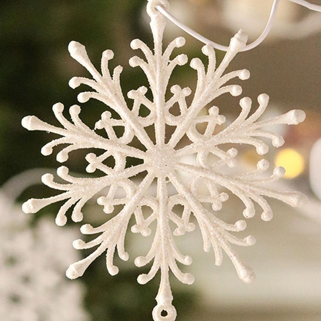 Transparent AcrylicSnowflake Flakes- Snowflake String Shop Window Decorations Christmas Ornaments Pendant