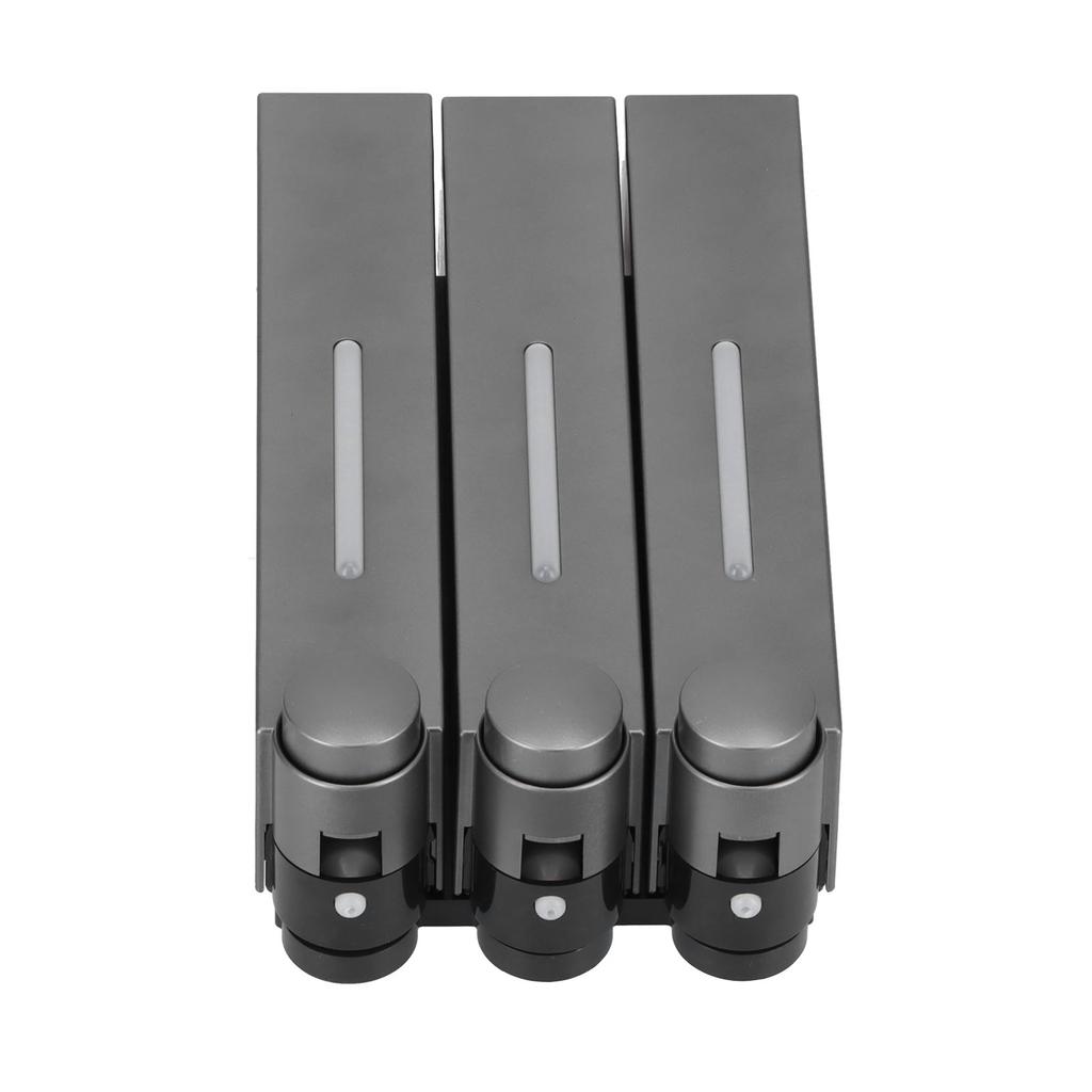 Wandmontierter Seifenspender 3 Kammern Manuell Duschgel Shampoo Handseife Behälter für Zuhause Hotel