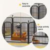 6pcs 23.6inches Metal Dog Playpen, Pet Enclosure for Dogs/Rabbits/Pet Pig/Ducks, Non-Slip Outdoor Yard Pet Enclosure