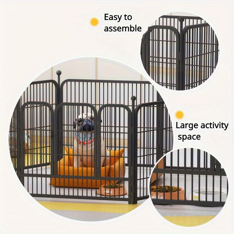 6pcs 23.6inches Metal Dog Playpen, Pet Enclosure for Dogs/Rabbits/Pet Pig/Ducks, Non-Slip Outdoor Yard Pet Enclosure