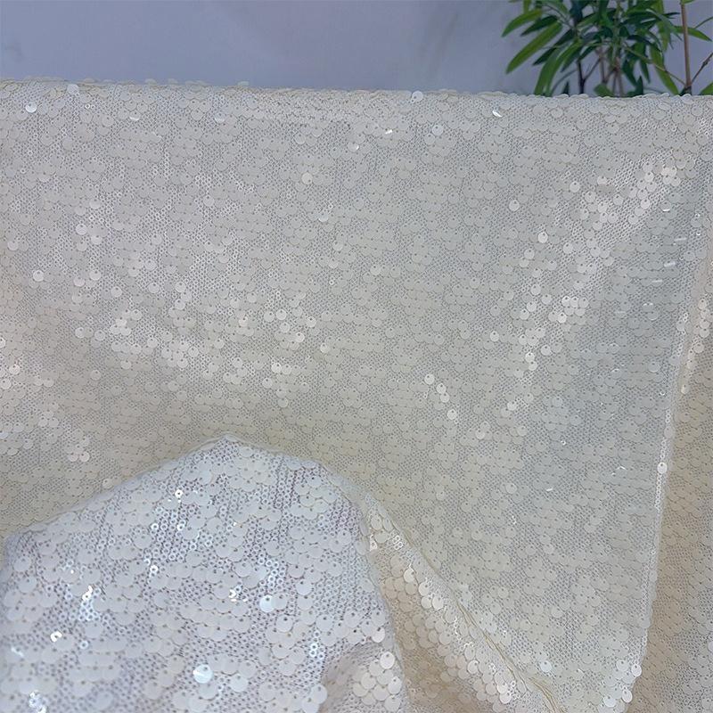 Double Layer Thick Scale Sequins Fabric Glitter Embroidered Material for handmade Sewing Show Evening Dresses Gown Materials