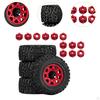 4 Pieces 1/10 RC Truck Wheels and Tires Accessories Spare Parts High Performance Durability Car