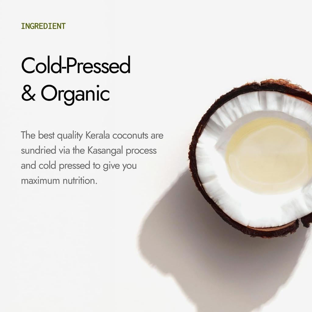 Kapiva Virgin Cold-Pressed Coconut Oil 500ml Pack of 1 | Pure Organic Edible Oil for Cooking Skin Hair Care