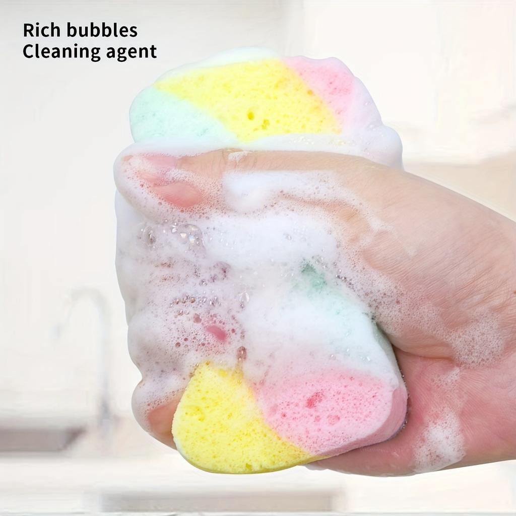 10PCS Color Random Dishwashing Sponge, Kitchen Cleaning And Dishwashing Brush
