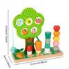 Wooden Shape Matching Puzzle Game Bright Color Vegetable Stack Block Wood Stacker
