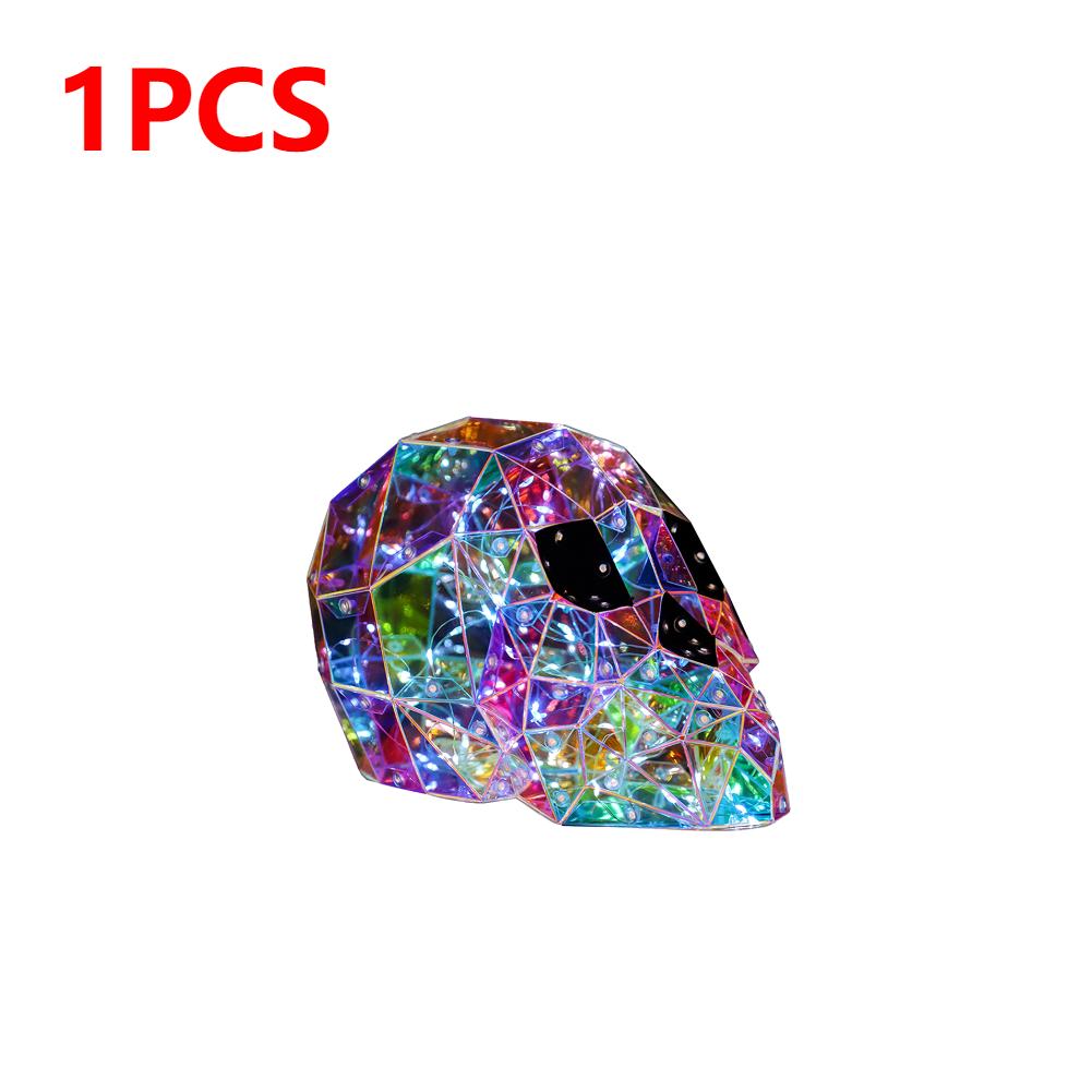 Ghost Halloween Decor Lights Pumpkin Skull Ornament Shining Ghost Light Prismatic Iridescent Phantom Ghost Halloween Party Decor