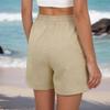 2026 Spring/Summer Women's Solid Color Harem Casual Beach Shorts - European/American Style