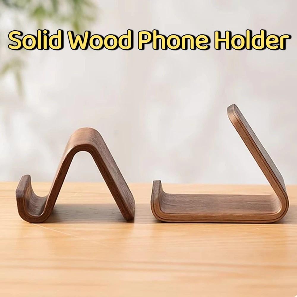 Stable Solid Wood Phone Holder Universal Phone Kickstand Desk Cell Phone Holder  Mobile Accessories