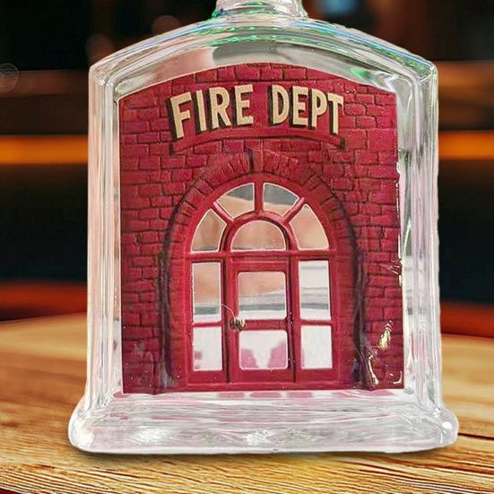 Firefighter Whiskey Decanter Fires Truck Shape Wine Bottle Hydrant Glass Bar