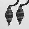 Neue Luxus Schwarze Lange Rhombus Ohrringe