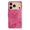 For iPhone 17 Pro Max Case Butterfly Design Flip Wallet Leather Phone Cover Skin-Touch