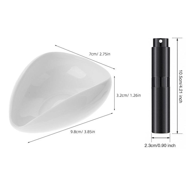Ceramic Coffee Bean Dosing Cup Measuring Tray Kit Coffee Measuring Cup Coffee Beans Dosing Tray and Spoon Set PTKFQJ01