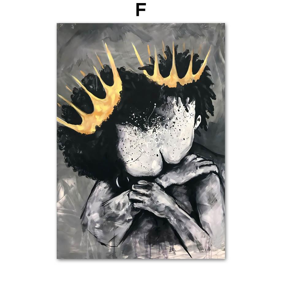 Afrika Engel Königin Schwarz Mädchen Junge Nordic Poster Und Drucke Wand Kunst Leinwand Malerei Wand Bilder Für Wohnzimmer Club decor