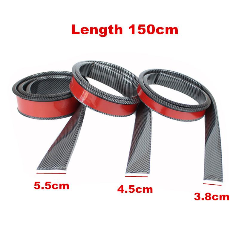 Uniwersalny 1.5m czarny/karbonowy listwy do stylizacji samochodów listwa progowa osłona zderzaka osłony krawędzi listwa brwiowa koła Decor